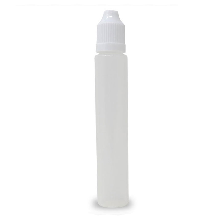 30 Pack, Multi Color Caps 30mL Unicorn Bottles LDPE Plastic Thin Tip 
