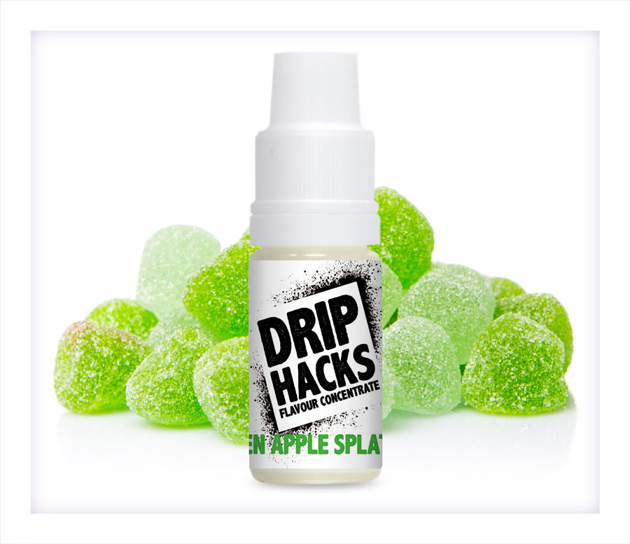 Green Apple Splatter Drip Hacks Concentrate Vapable