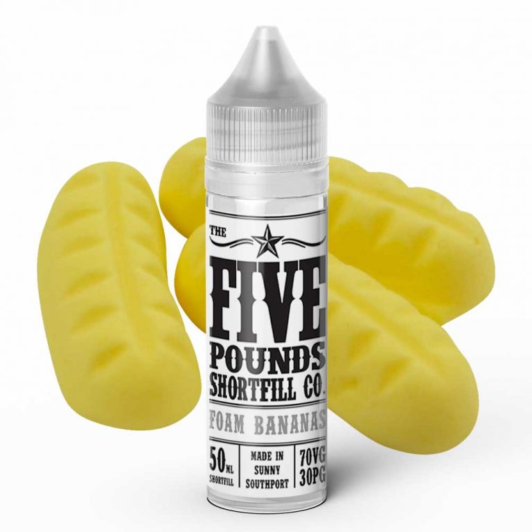 Foam Bananas Five Pound Vaping Shortfill + Free Nic Shot - Vapable