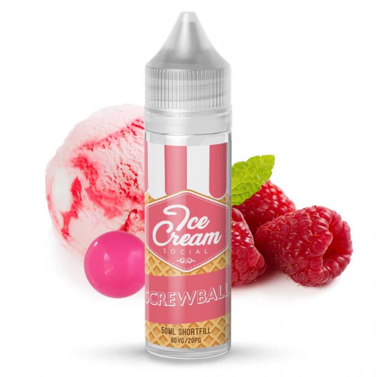 Screwball Ice Cream Social Shortfill + Free Nic Shot Vapable